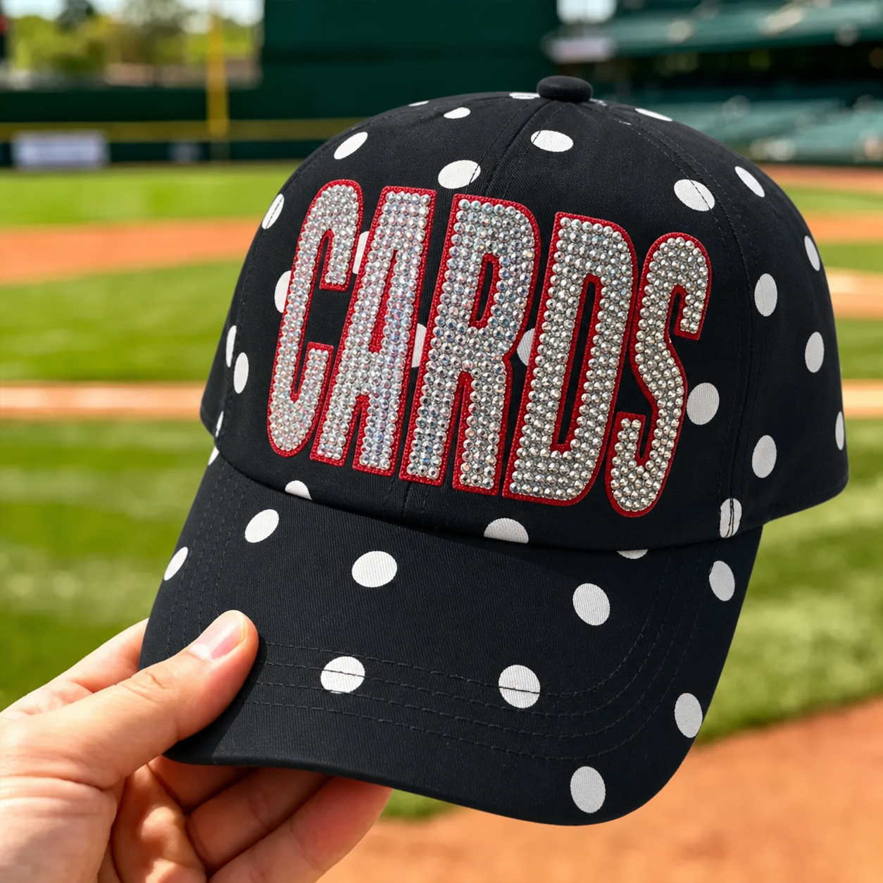 Custom Vintage Collegiate Polka Dot Baseball Cap Embroidered Snapback Hat