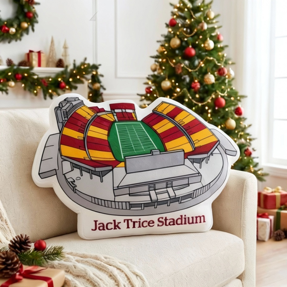Jack Trice Stadium Pillow | Game Day, Christmas for Sports Fans