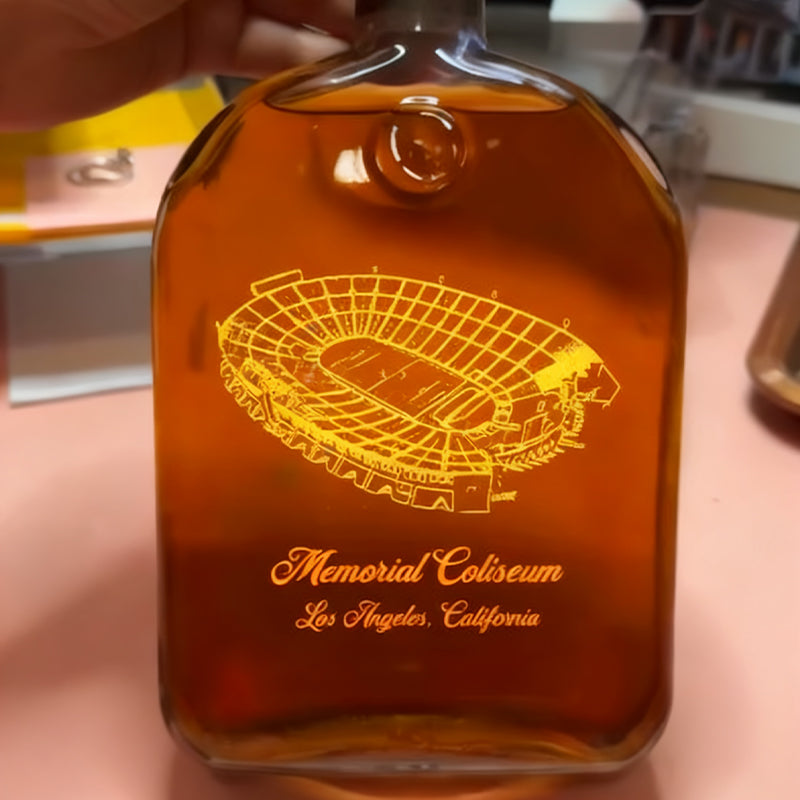 Custom Los Angeles Memorial Coliseum Stadium Whiskey Bottles-Gifts For Sports Lovers