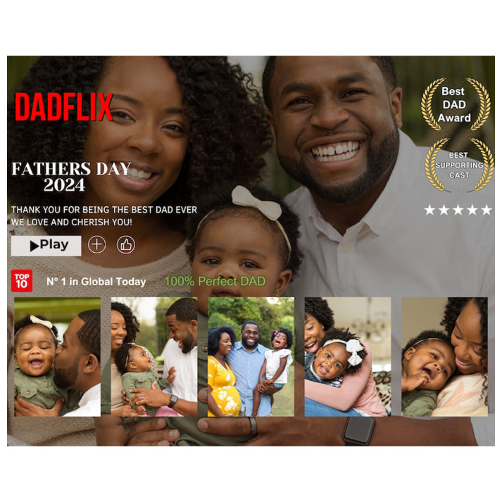Custom Personalized Dadflix Father's Day Movie Photo Frame