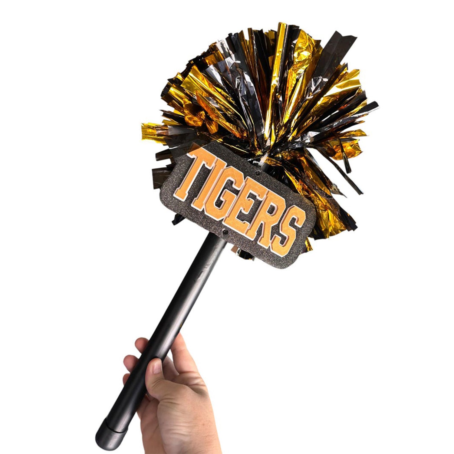 Personalized Team Pompom Stick – Custom 3D Layered Spirit Stick | Game Day Cheer Noise Maker | Game Day Wear