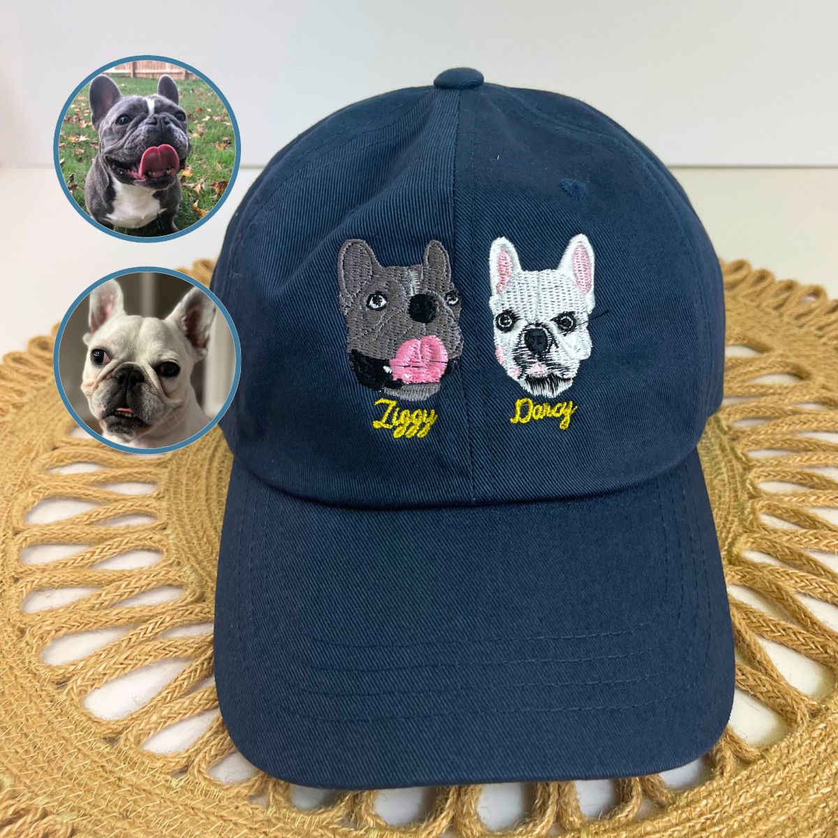Custom Full-Color Cat Photo Embroidered Hat | Gift For Pet Lovers