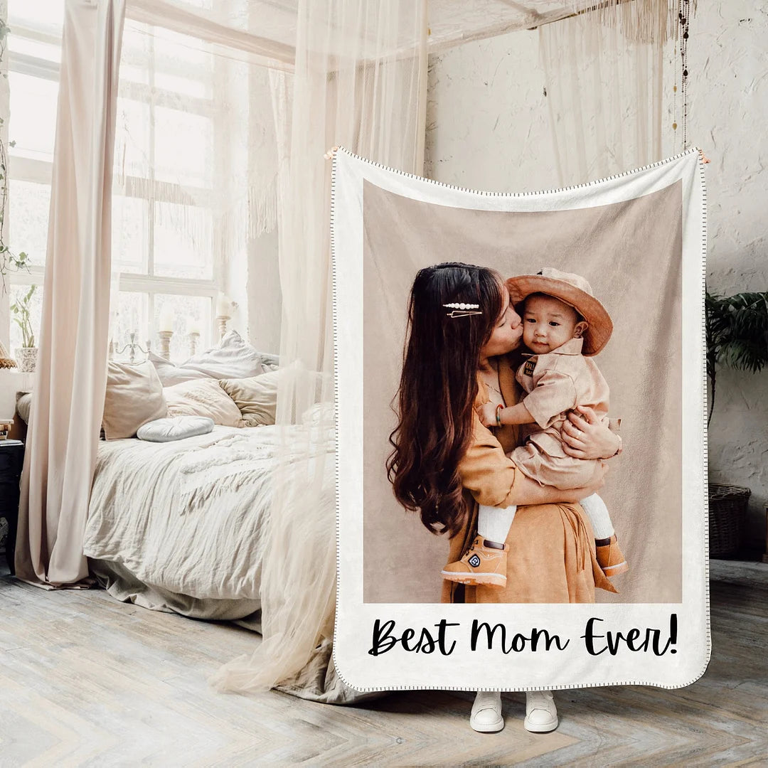 Gift for Mom - Personalized Photo Blanket | Mother's Day Gift
