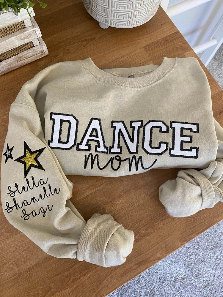 Personalized Embroidered Dance Mom Team Sweatshirt