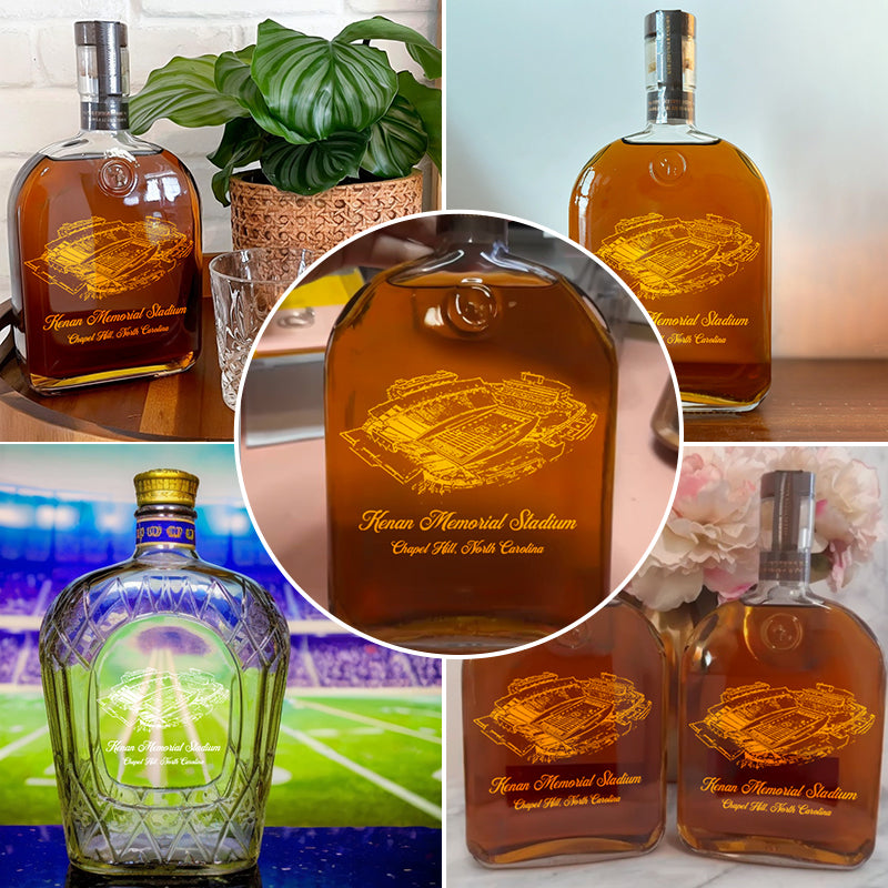 Custom Kenan Memorial Stadium Whiskey Bottles-Gifts For Sports Lovers