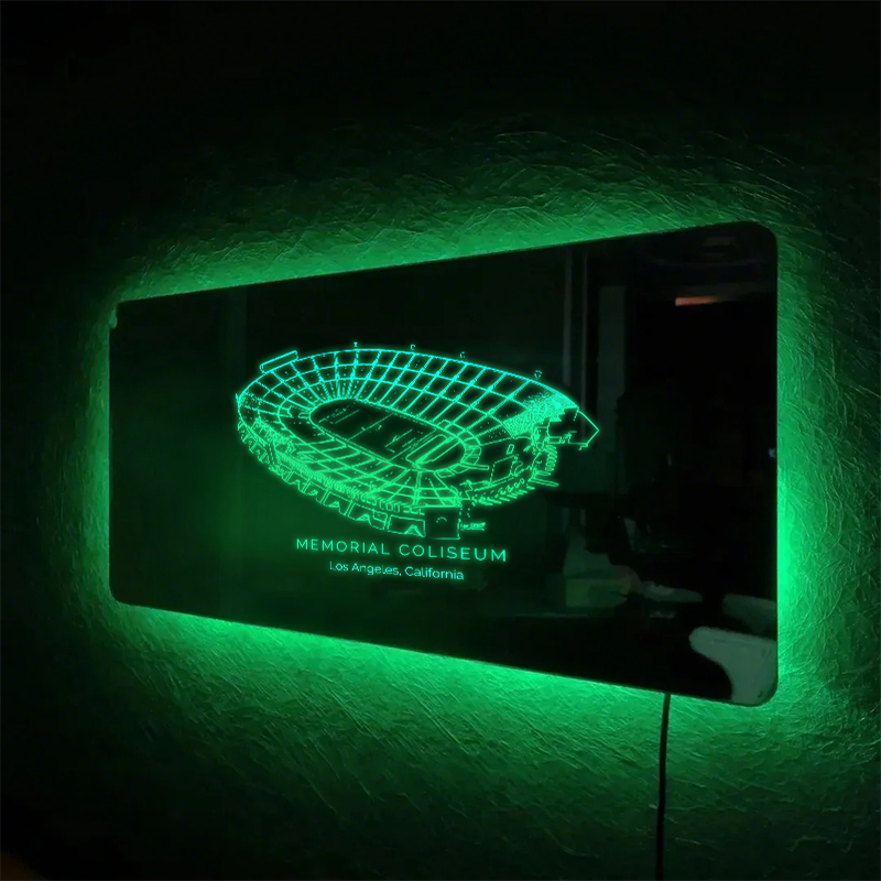 Los Angeles Memorial Coliseum Stadium Mirror Light-Gifts For Sports Lovers