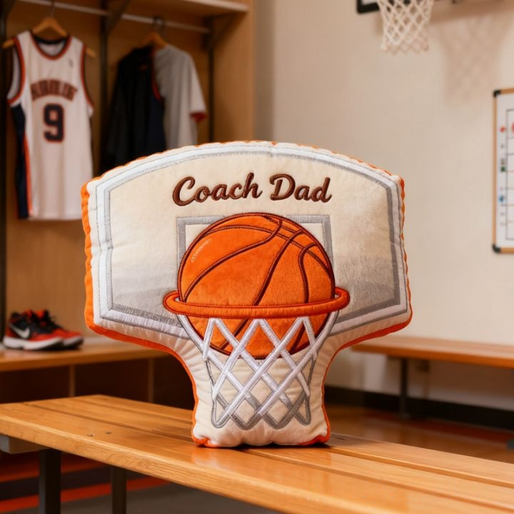 Personalized Graphic3D Print Basketball Hoop Pillow with Custom Text for Basketball Lovers