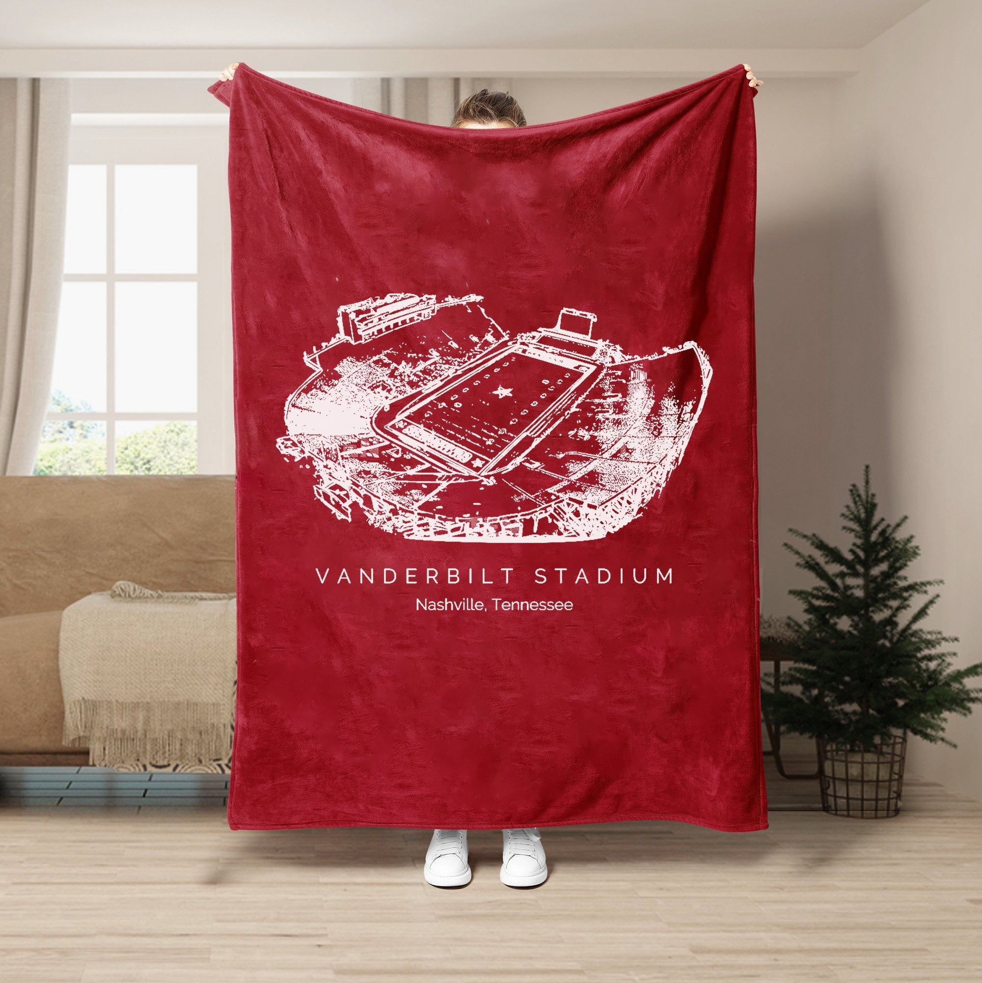 Custom Stadium Blanket Vanderbilt Stadium - Vanderbilt Commodores football,College Football Blanket