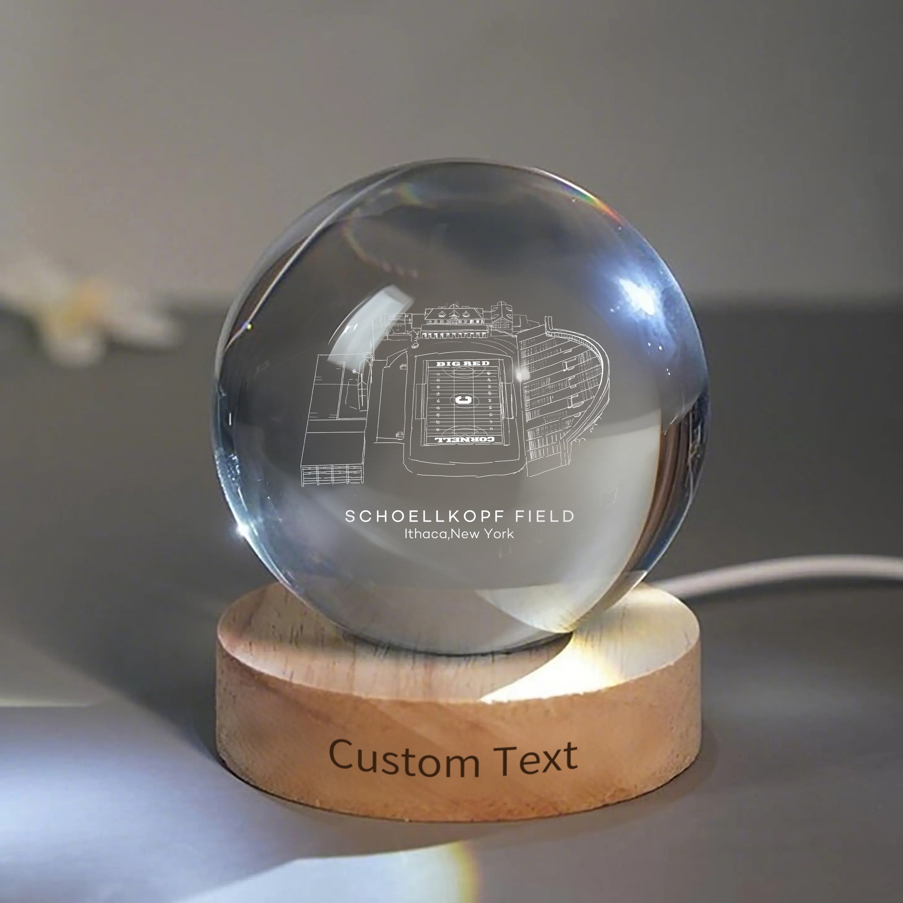 Schoellkopf Field 3D Spherical Crystal Ball Lamp | Game Day, Christmas for Sports Fans