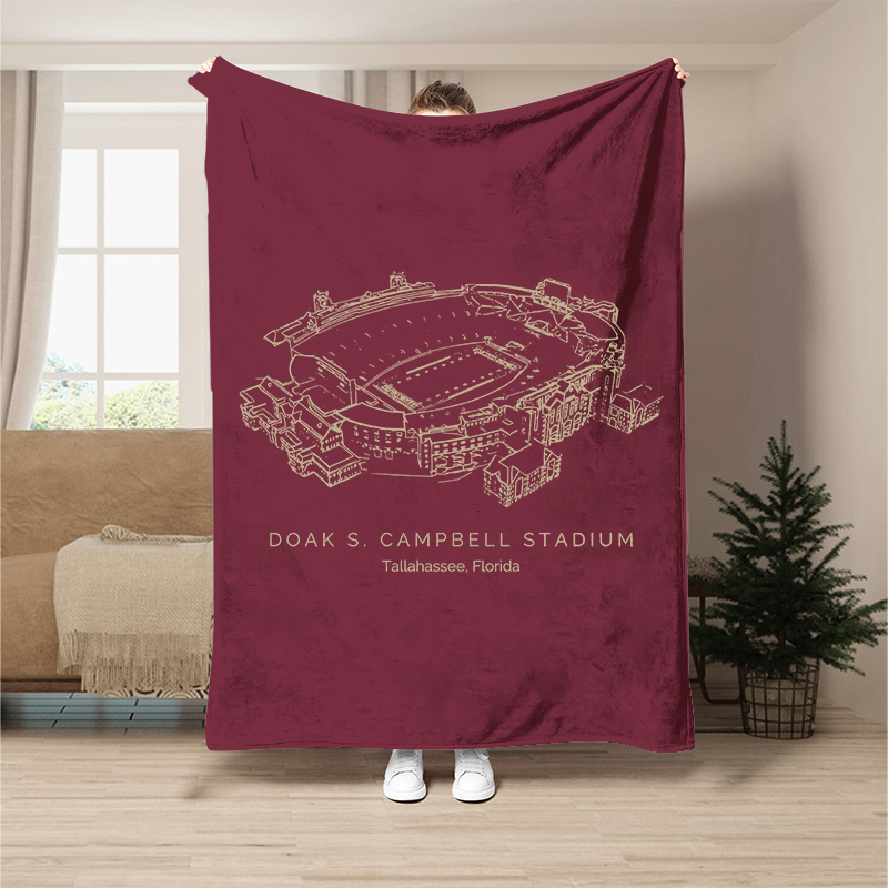 Custom Stadium Blanket Doak Campbell Stadium - College Football Blanket, Florida State Seminoles football