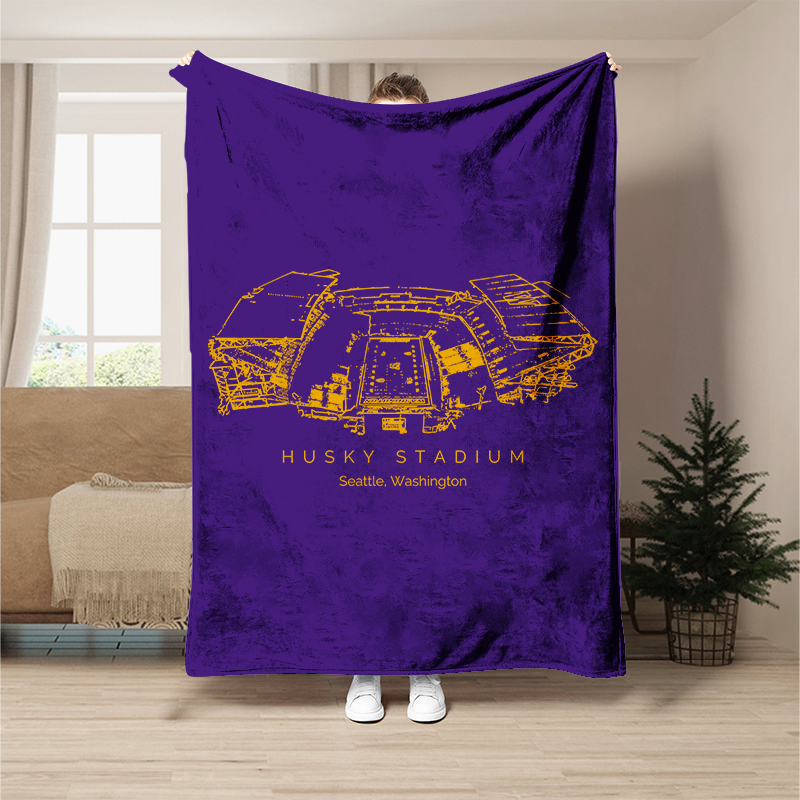 Custom Stadium Blanket Husky Stadium - Washington Huskies football,College Football Blanket