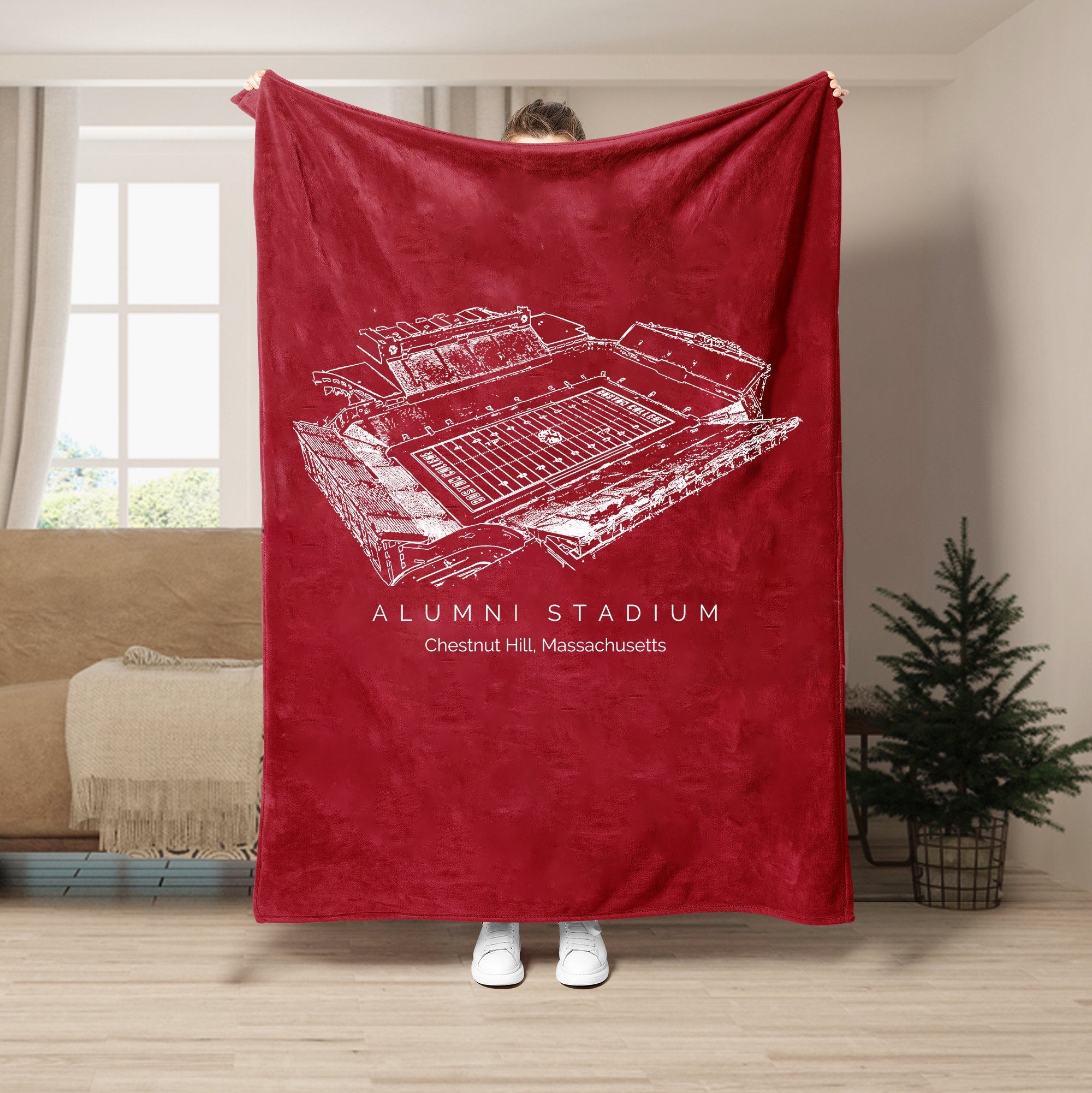 Custom Stadium Blanket Alumni Stadium - Boston College Eagles football,College Football Blanket