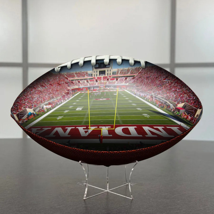 Memorial Stadium (Indiana University) Football University Series | Custom Footballs for a College Football Fan