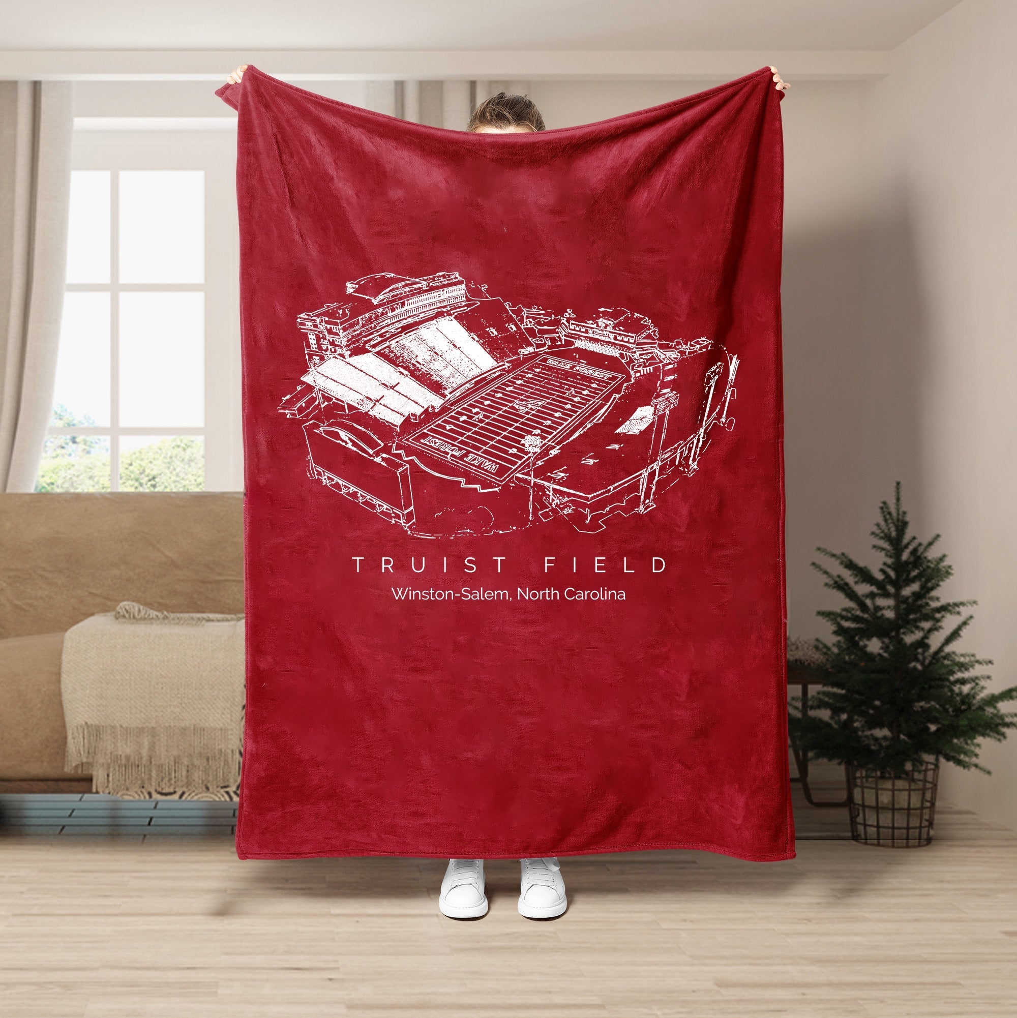 Custom Stadium Blanket Truist Field - Wake Forest Demon Deacons football,College Football Stadium Blanket