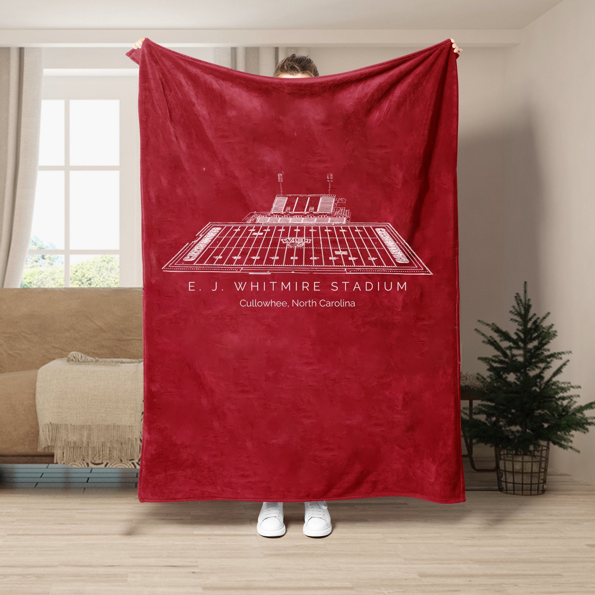 Custom Stadium Blanket E. J. Whitmire Stadium - Western Carolina Catamounts football,College Football Blanket