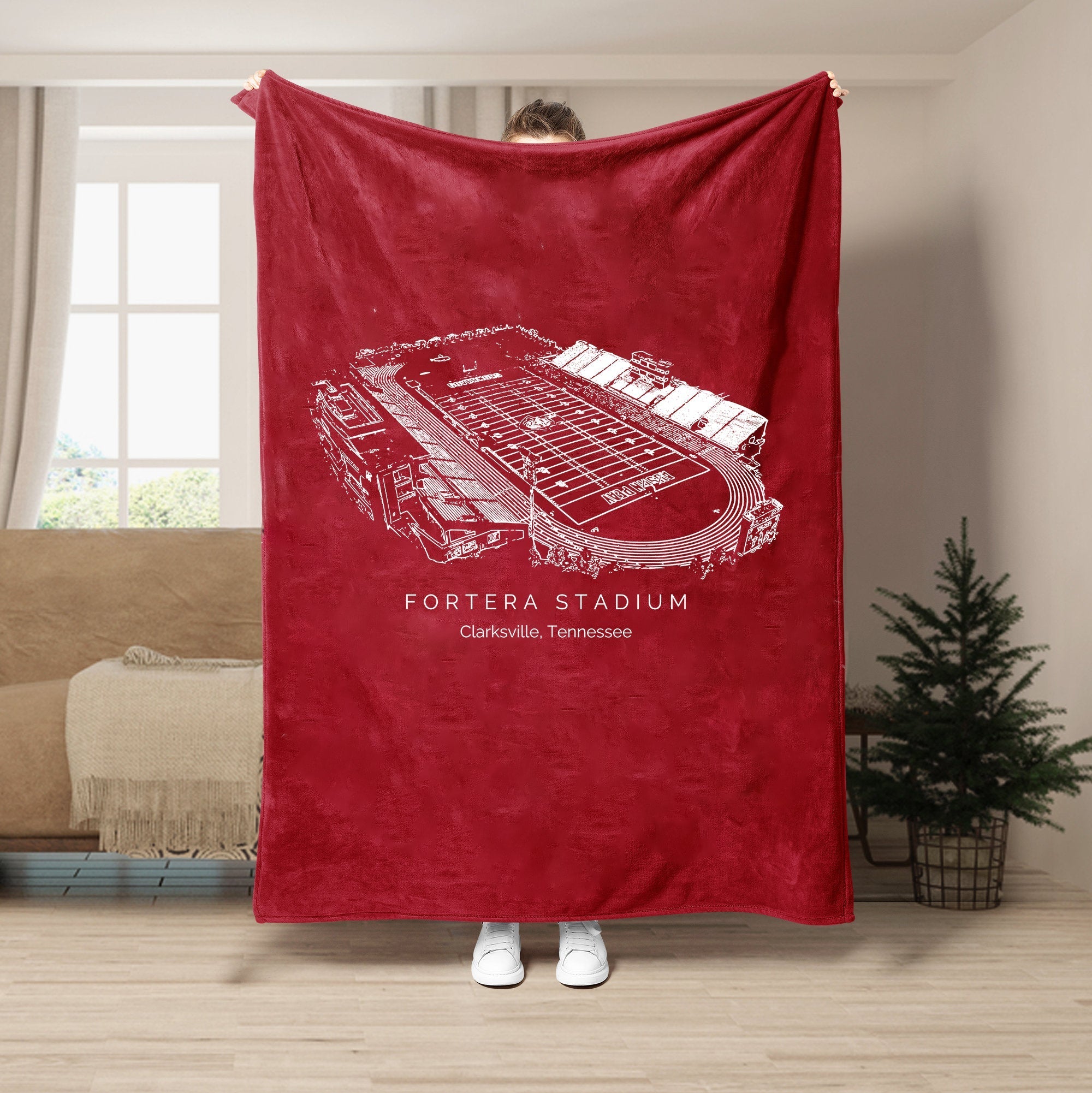Custom Stadium Blanket Fortera Stadium - Austin Peay Governors football,College Football Blanket