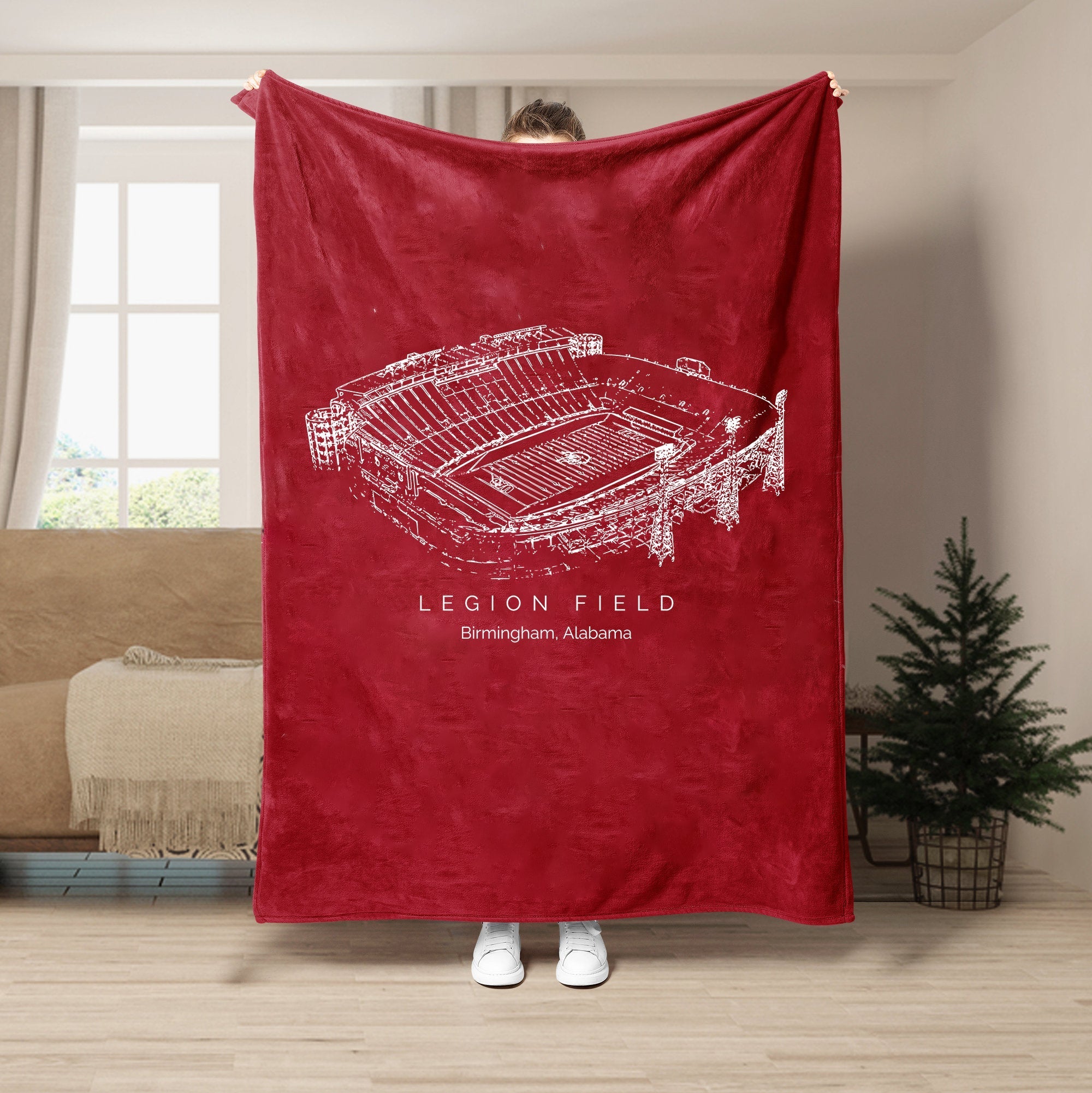 Custom Stadium Blanket Legion Field - UAB Blazers football,College Football Stadium Blanket