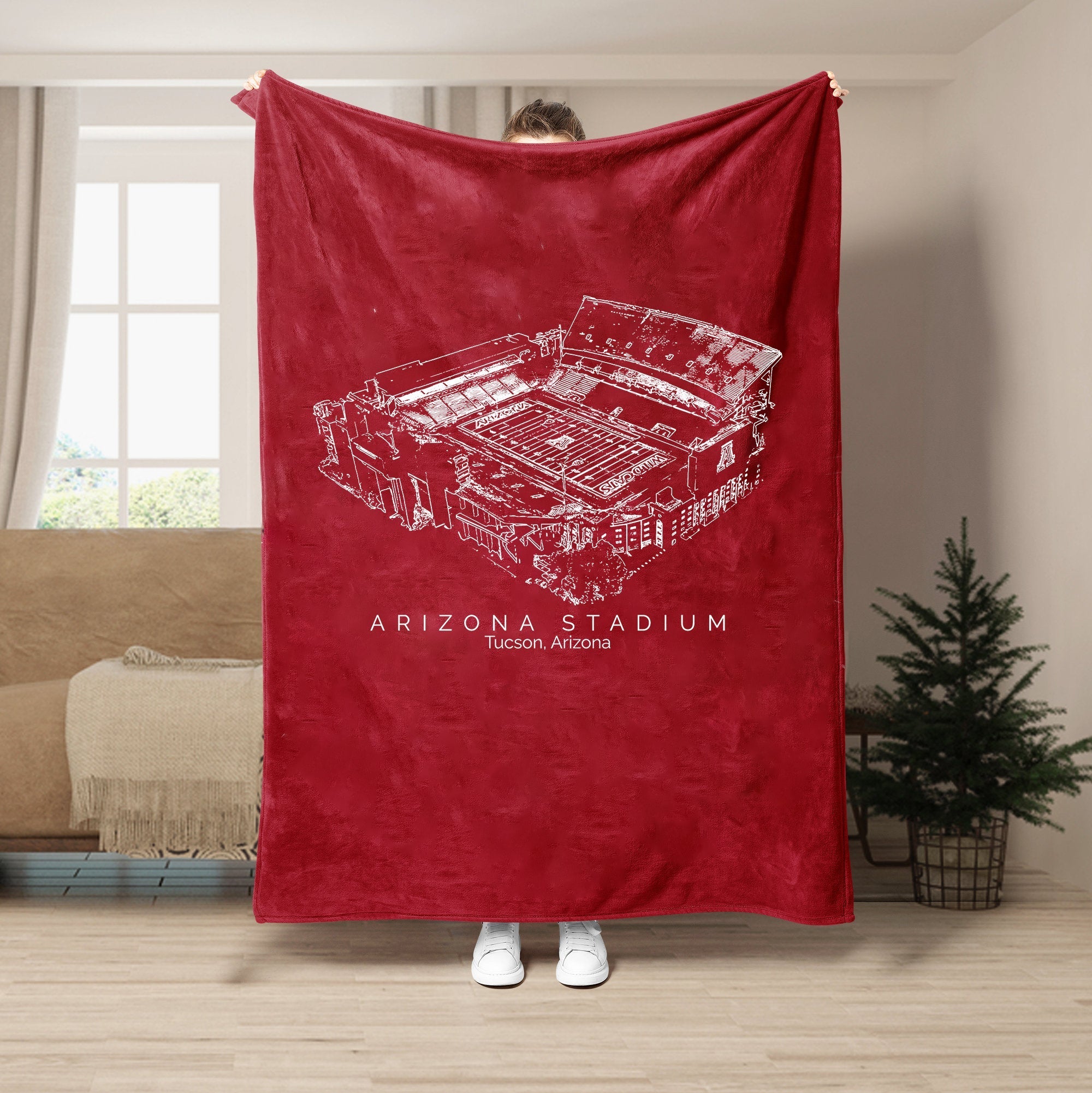 Custom Stadium Blanket Arizona Stadium - Arizona Wildcats football,College Football Blanket