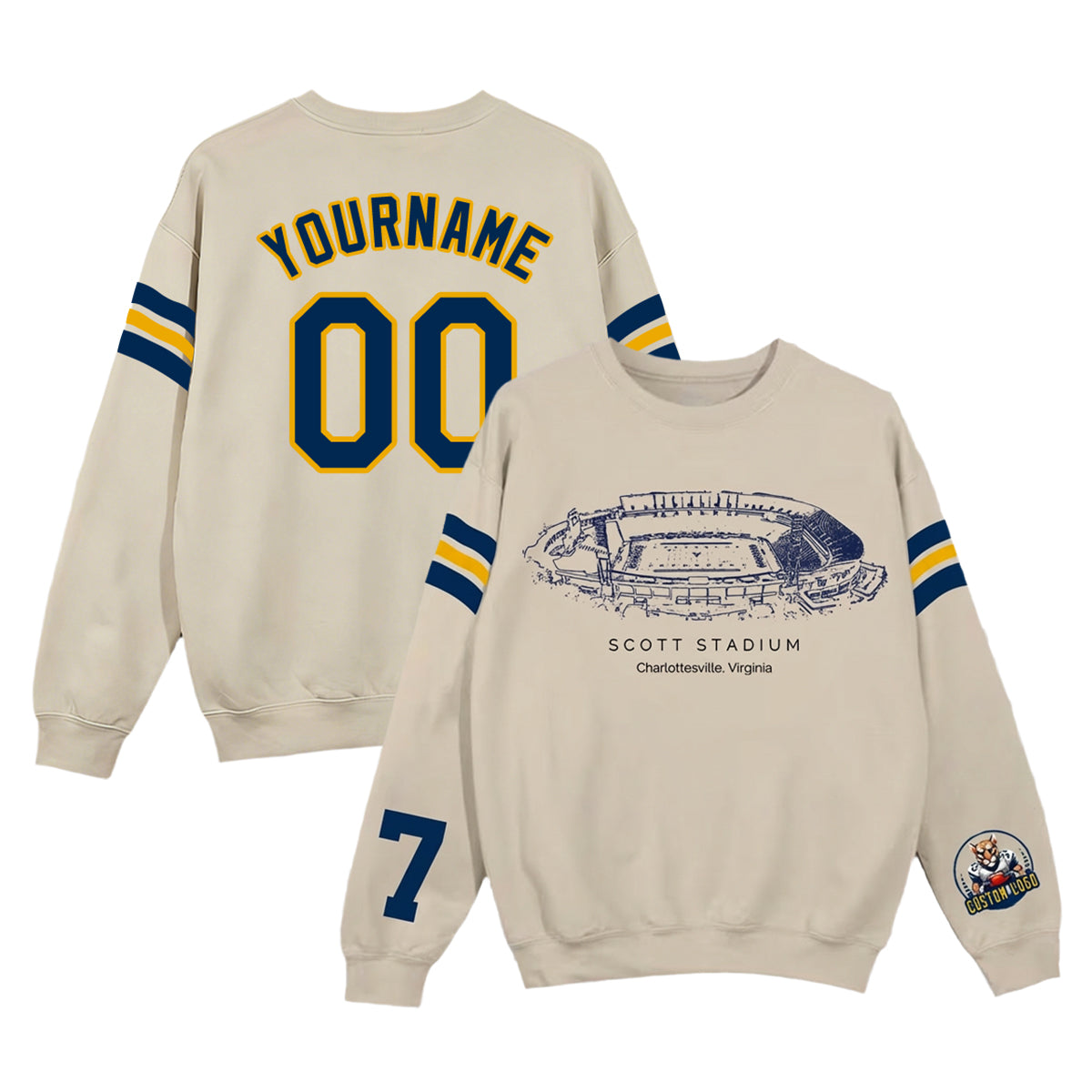 Custom Stadium Sweatshirt-Virginia Cavaliers football-College Football Sweatshirt