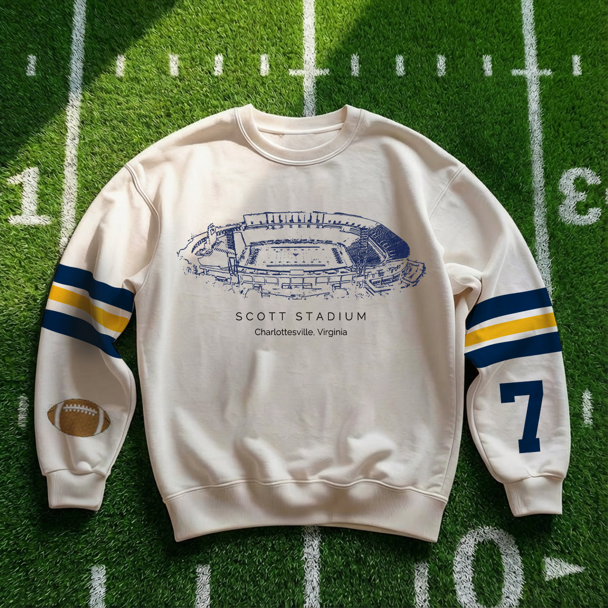 Custom Stadium Sweatshirt-Virginia Cavaliers football-College Football Sweatshirt