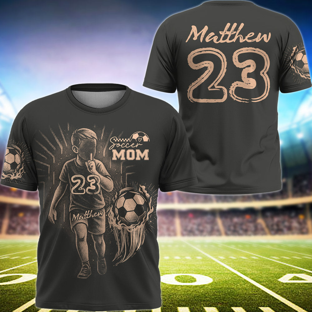 Personalized Bleach Style Soccer Shirt For Soccer Mom | Gifts for Sports Mom