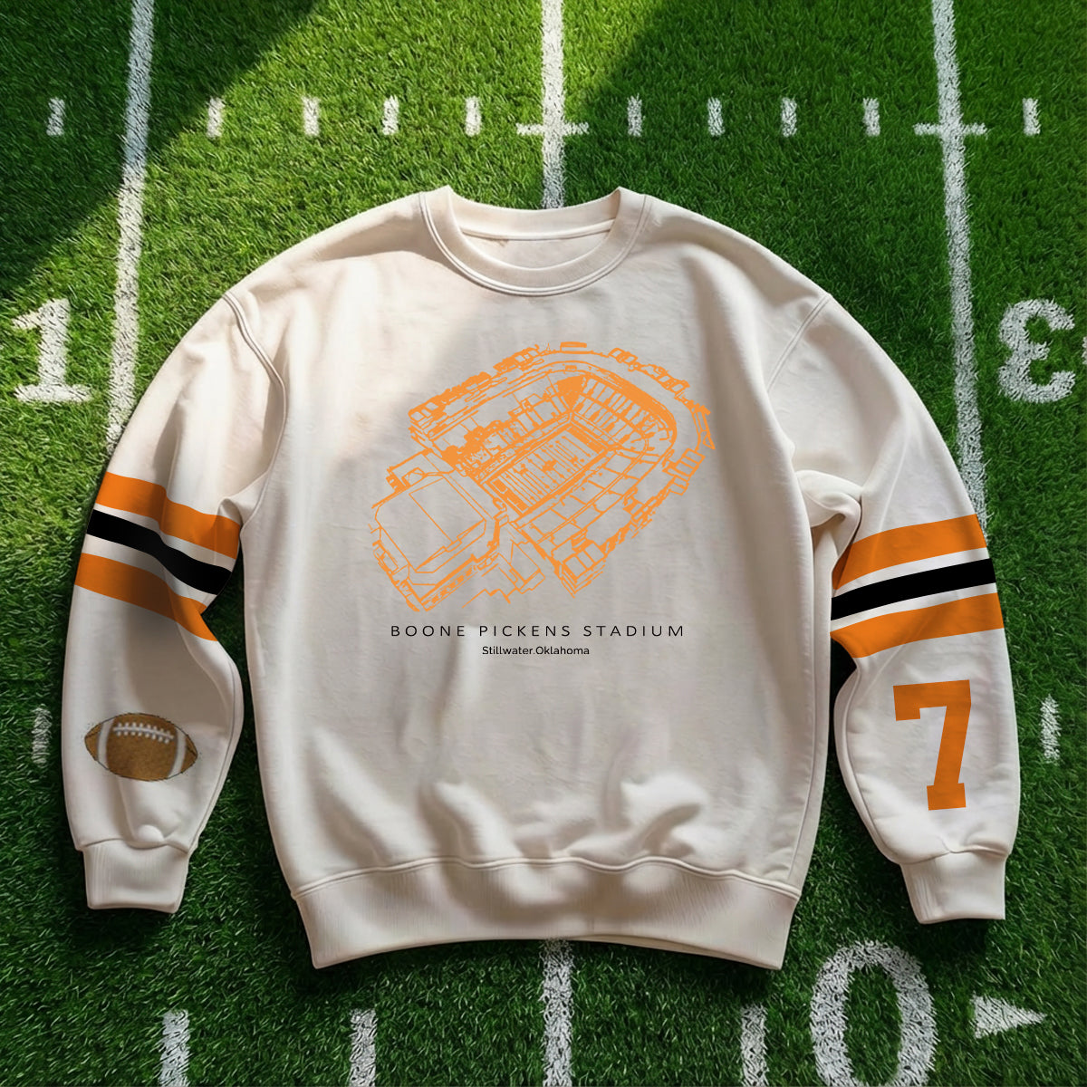 Custom Stadium Sweatshirt-Oklahoma State Cowboys football-College Football Sweatshirt
