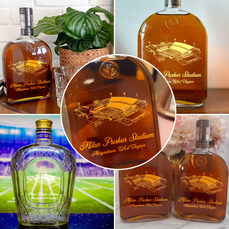 Custom Milan Puskar Stadium Whiskey Bottles-Gifts For Sports Lovers