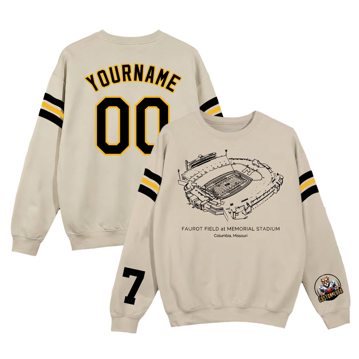 Custom Stadium Sweatshirt-Missouri Tigers football-College Football Sweatshirt