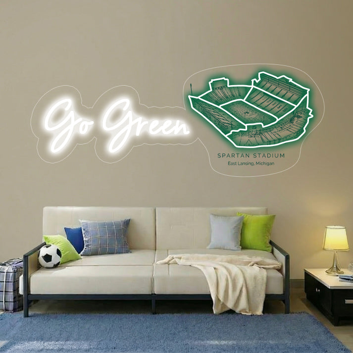 Spartan Stadium LED Neon Light | Game Day, Christmas for Sports Fans