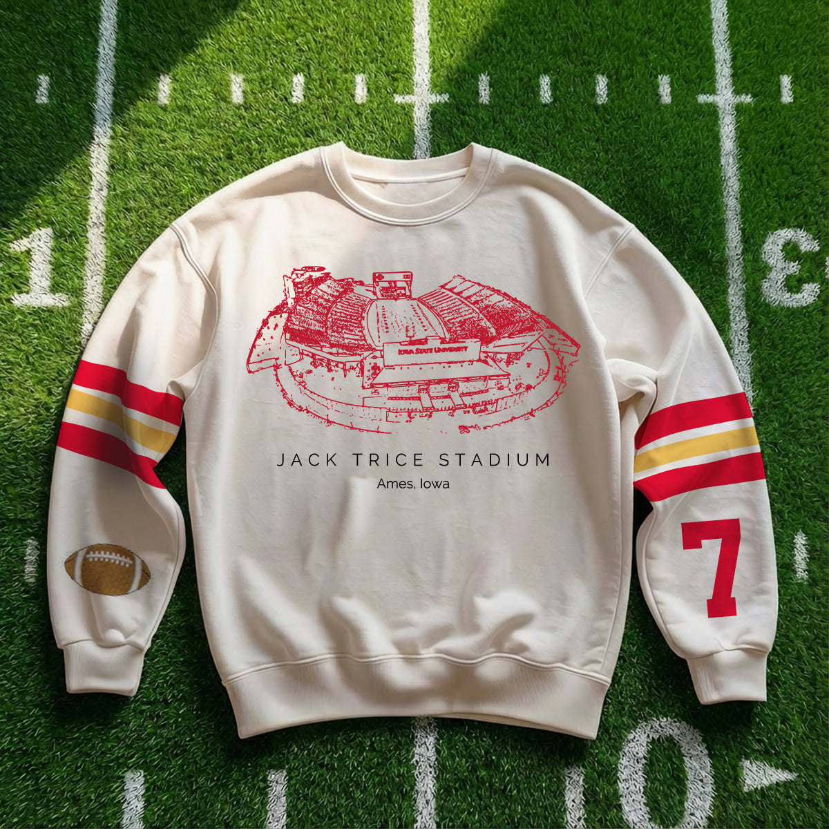 Custom Stadium Sweatshirt-Iowa State Cyclones football-College Football Sweatshirt