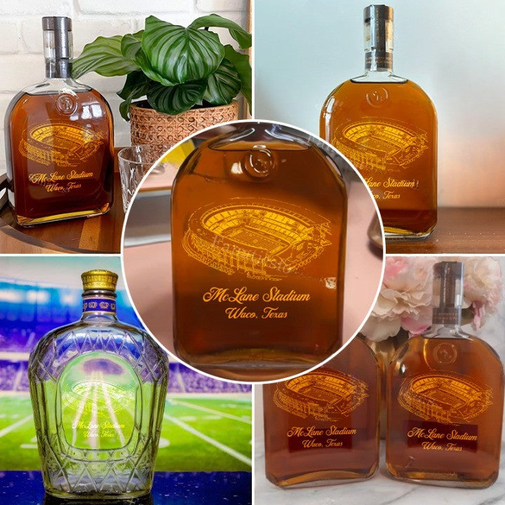 Custom McLane Stadium Whiskey Bottles-Gifts For Sports Lovers