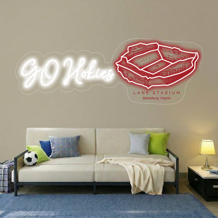 Lane Stadium LED Neon Light | Game Day, Christmas for Sports Fans