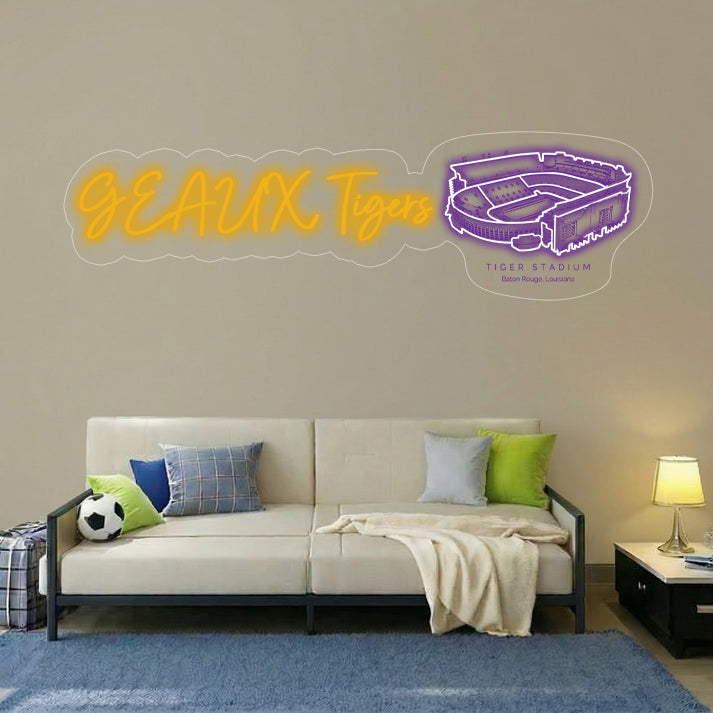 Tiger Stadium LED Neon Light | Game Day, Christmas for Sports Fans