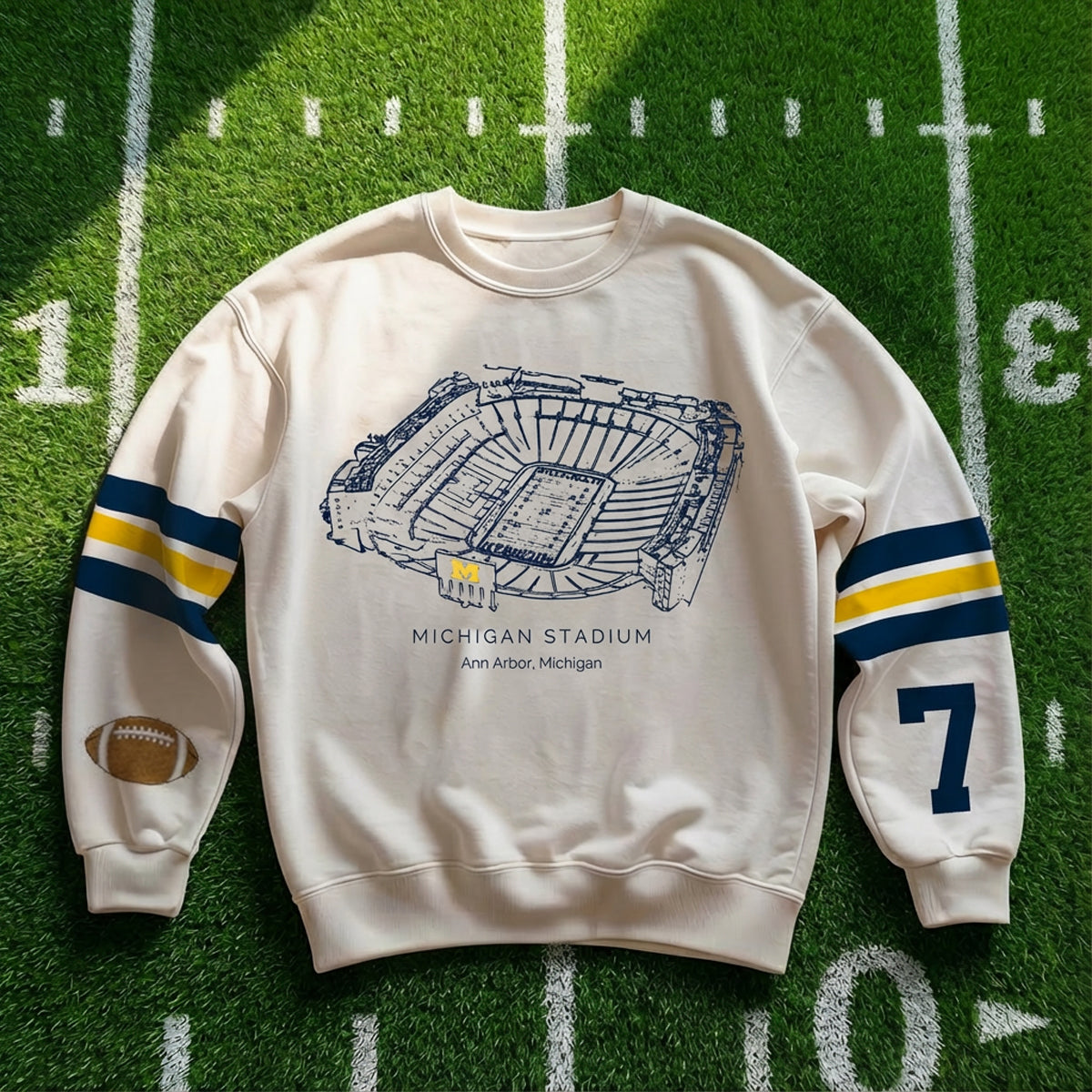 Custom Stadium Sweatshirt-Michigan Wolverines football-College Football Sweatshirt