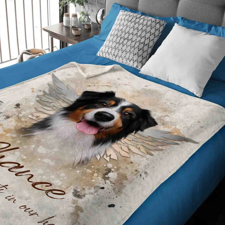 Personalized Pet Memorial Blanket with Photo