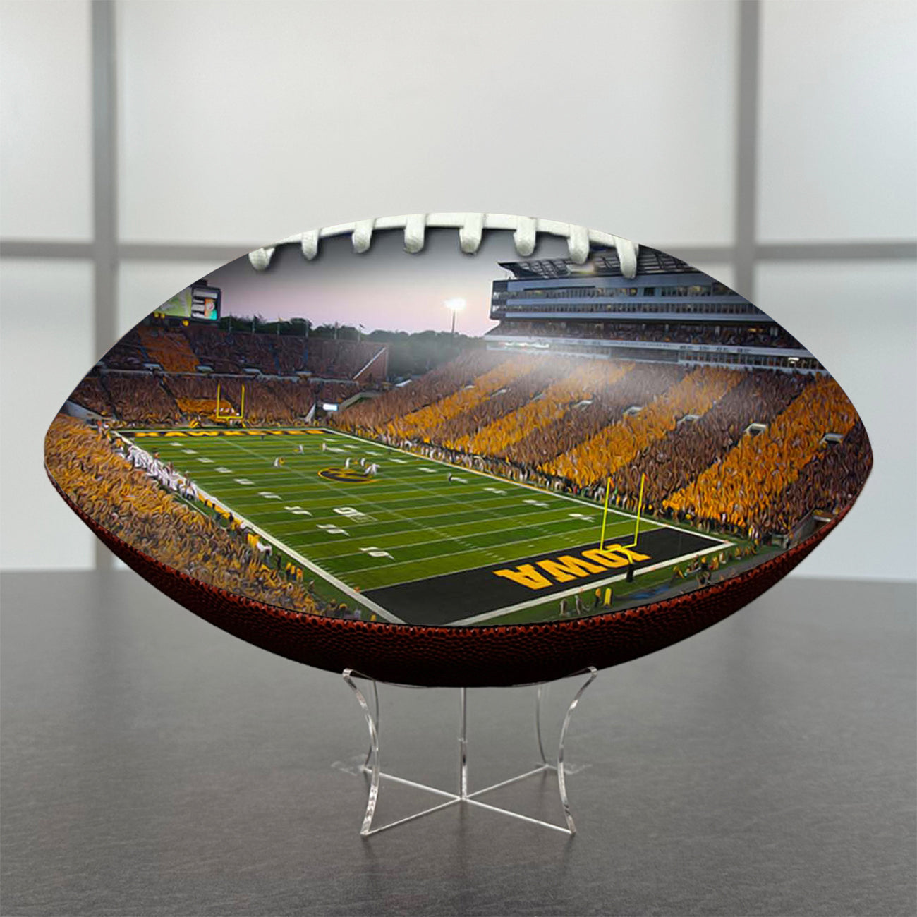 Kinnick Stadium Football University Series(2022) | Custom Footballs for a College Football Fan