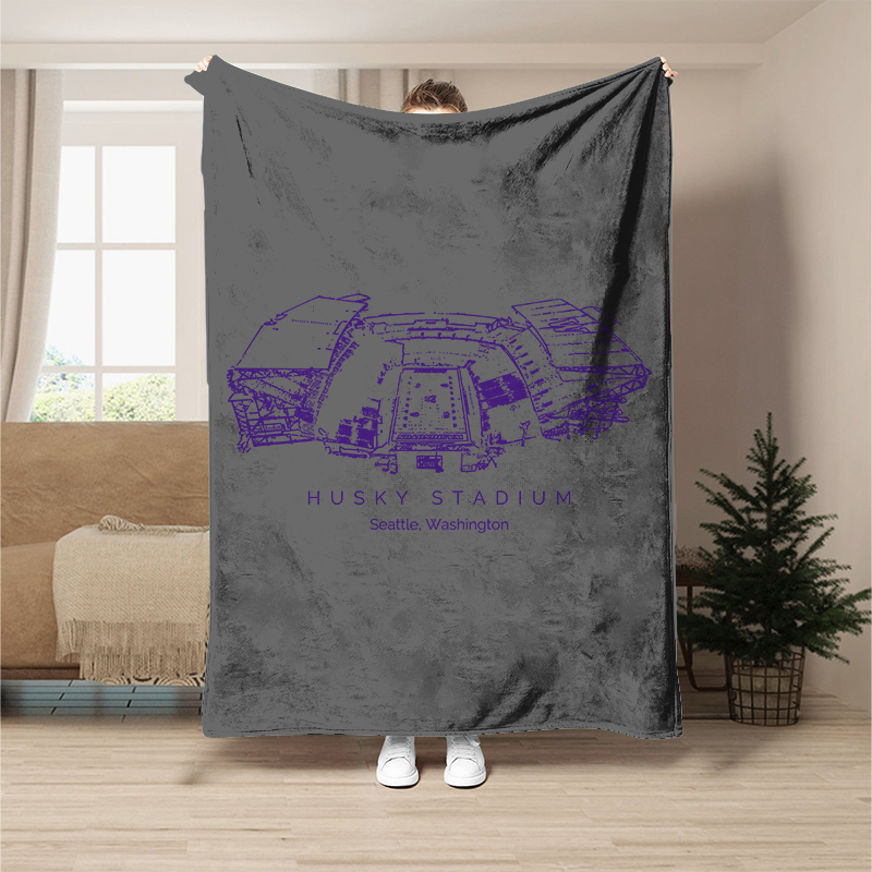 Custom Stadium Blanket Husky Stadium - Washington Huskies football,College Football Blanket