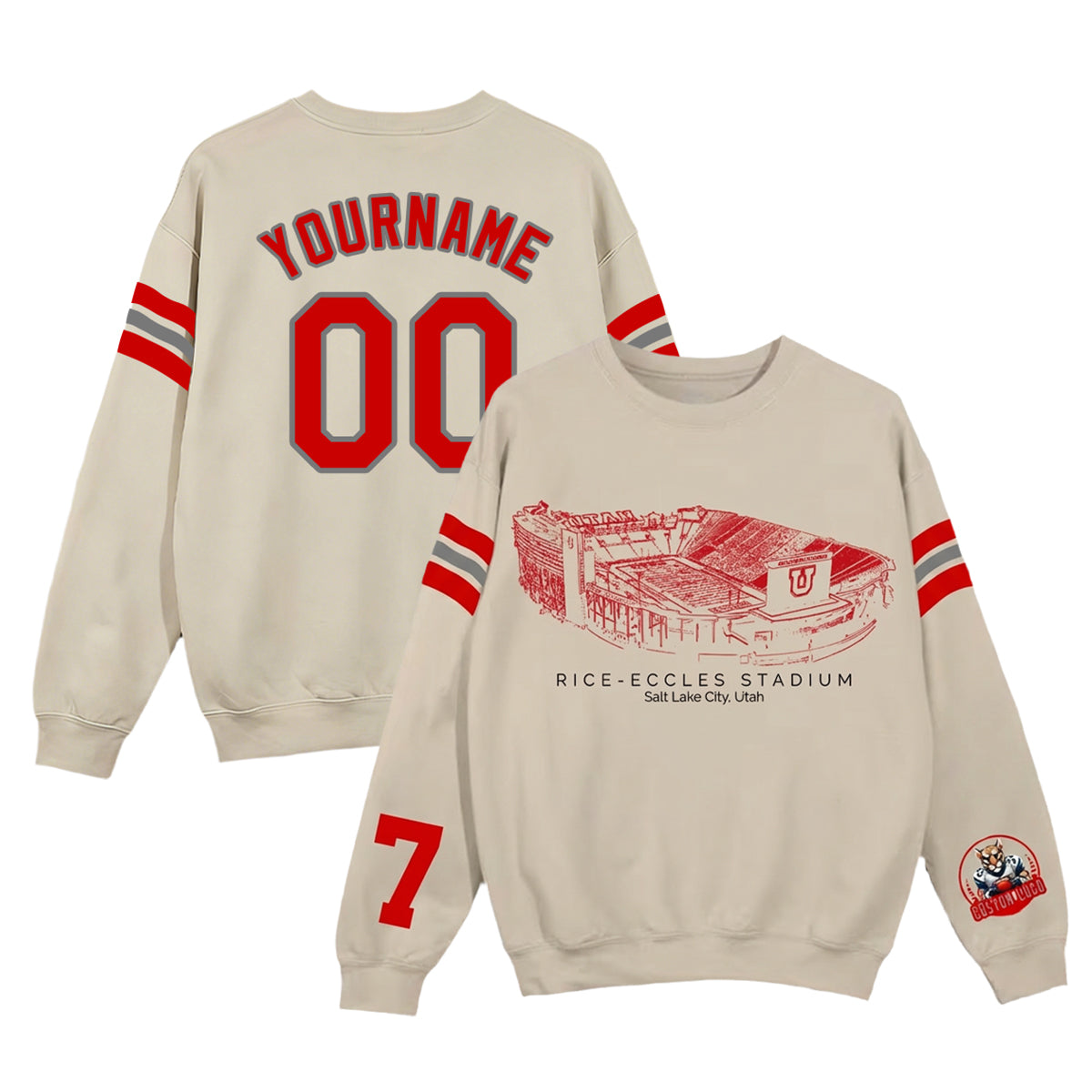 Custom Stadium Sweatshirt-Utah Utes football-College Football Sweatshirt