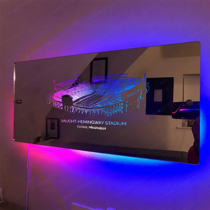 Vaught–Hemingway Memorial Stadium Mirror Light-Gifts For Sports Lovers