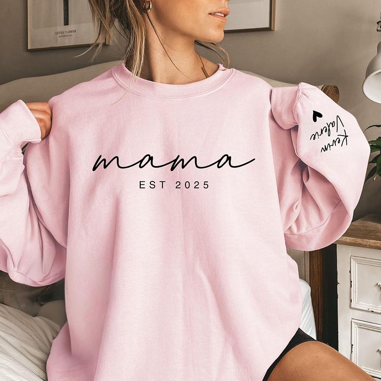 Custom Mama Est Sweatshirt,Personalized Mother's Day Gift