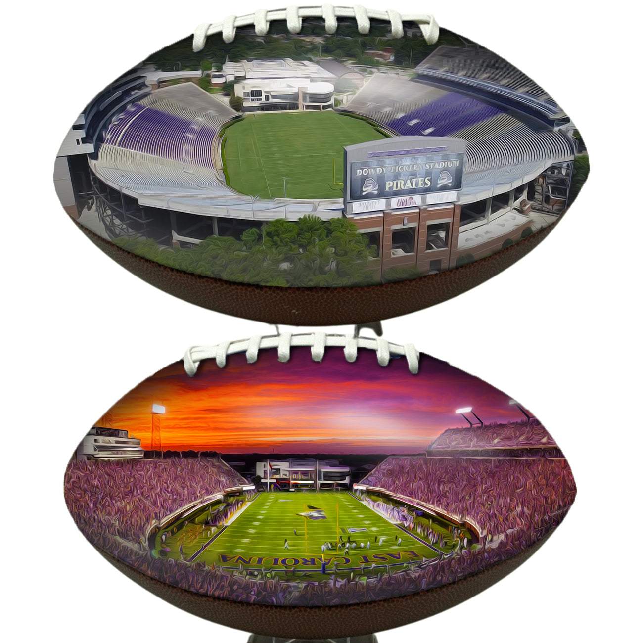 Dowdy–Ficklen Stadium Football University Series | Custom Footballs for a College Football Fan