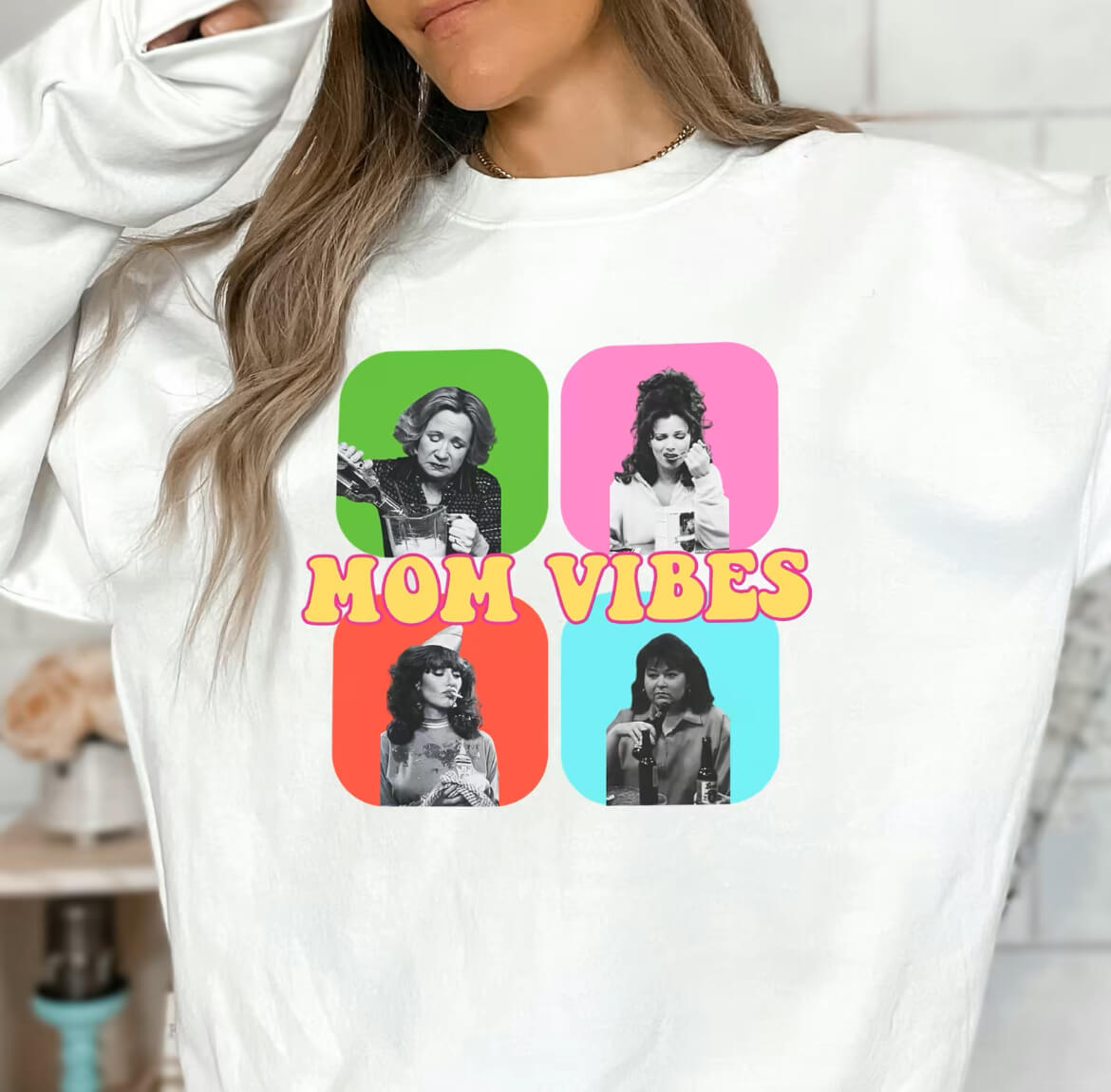 Custom Mom Vibes Vintage Photo Tee/Sweatshirt-Unique Personalized Photo T-shirt | Mother's Day Gift
