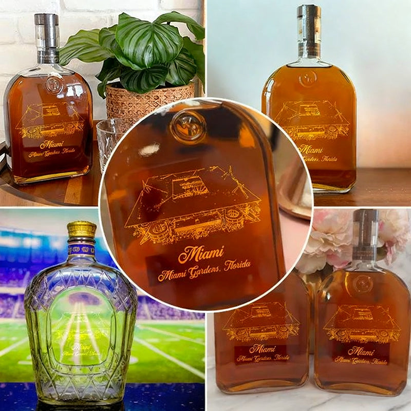 Custom Miami Stadium Whiskey Bottles-Gifts For Sports Lovers