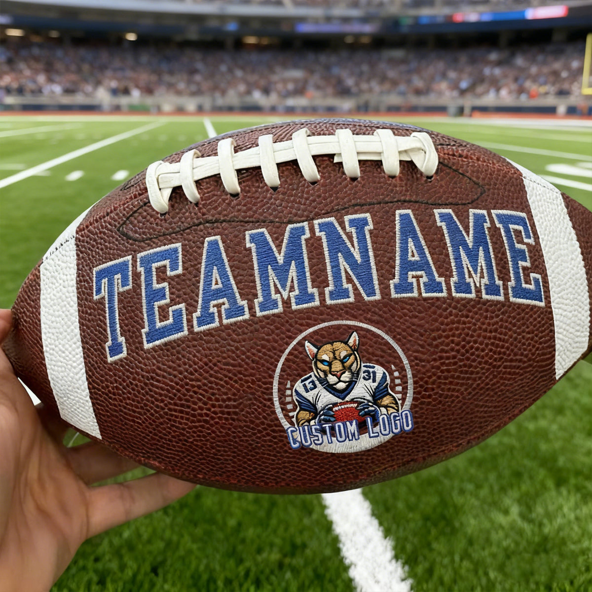 Custom Embroidered Football , Senior gift, parents night, coach gift