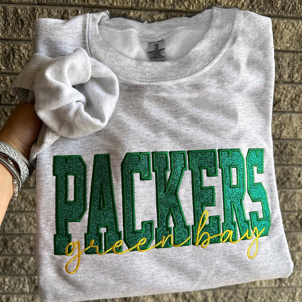 Personalized Embroidered Glitter Sports Team Sweatshirt | Gifts for Sports Mom