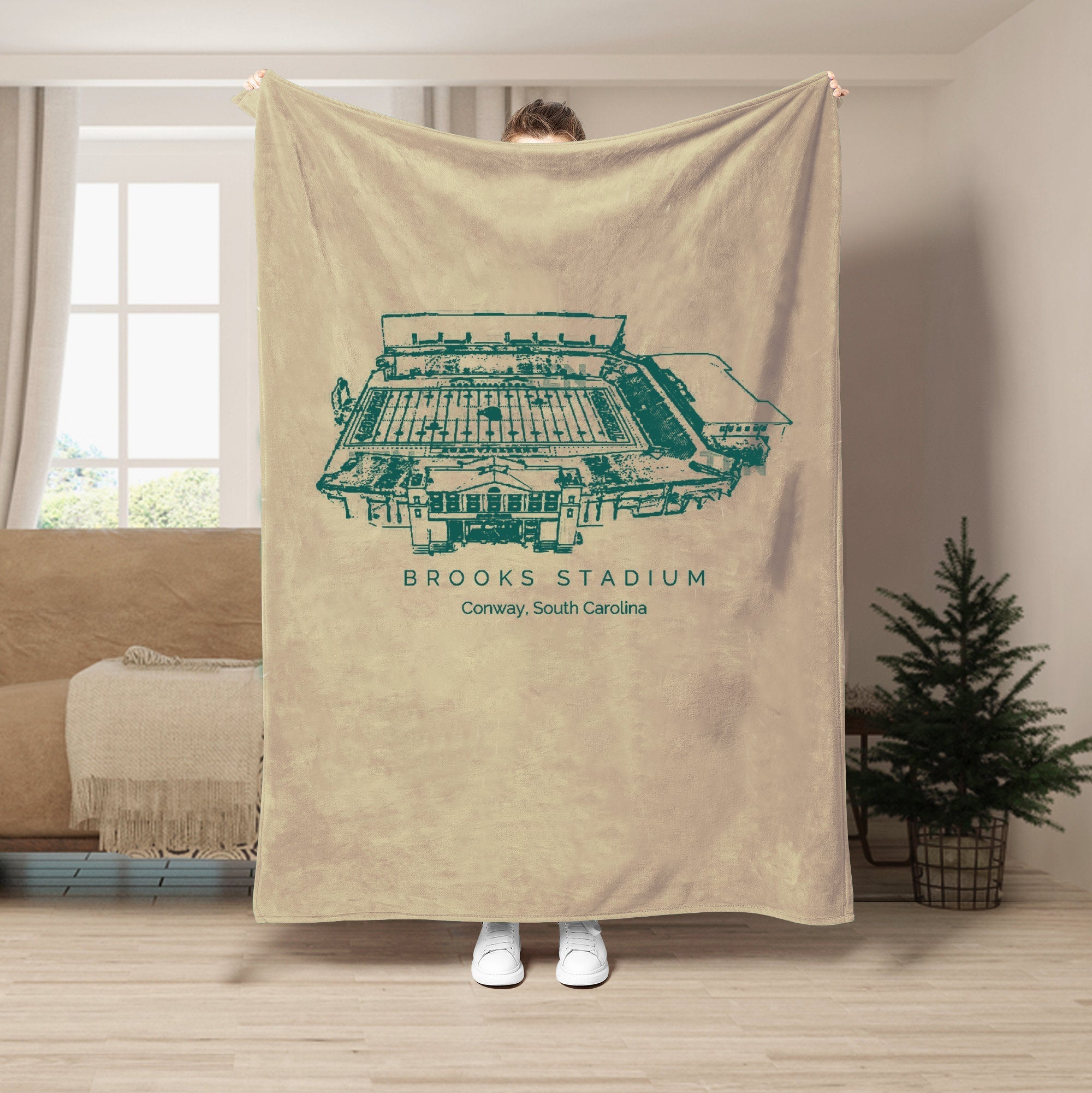 Custom Stadium Blanket Brooks Stadium - Coastal Carolina Chanticleers football,College Football Blanket