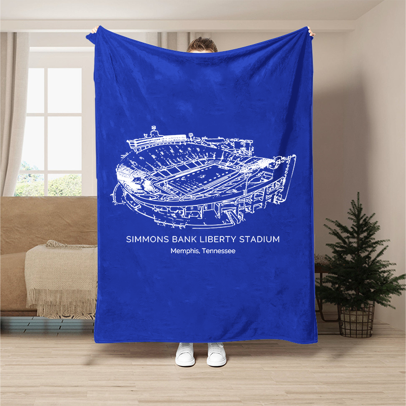 Custom Stadium Blanket Simmons Bank Liberty Stadium- Memphis Tigers football, College Football Blanket