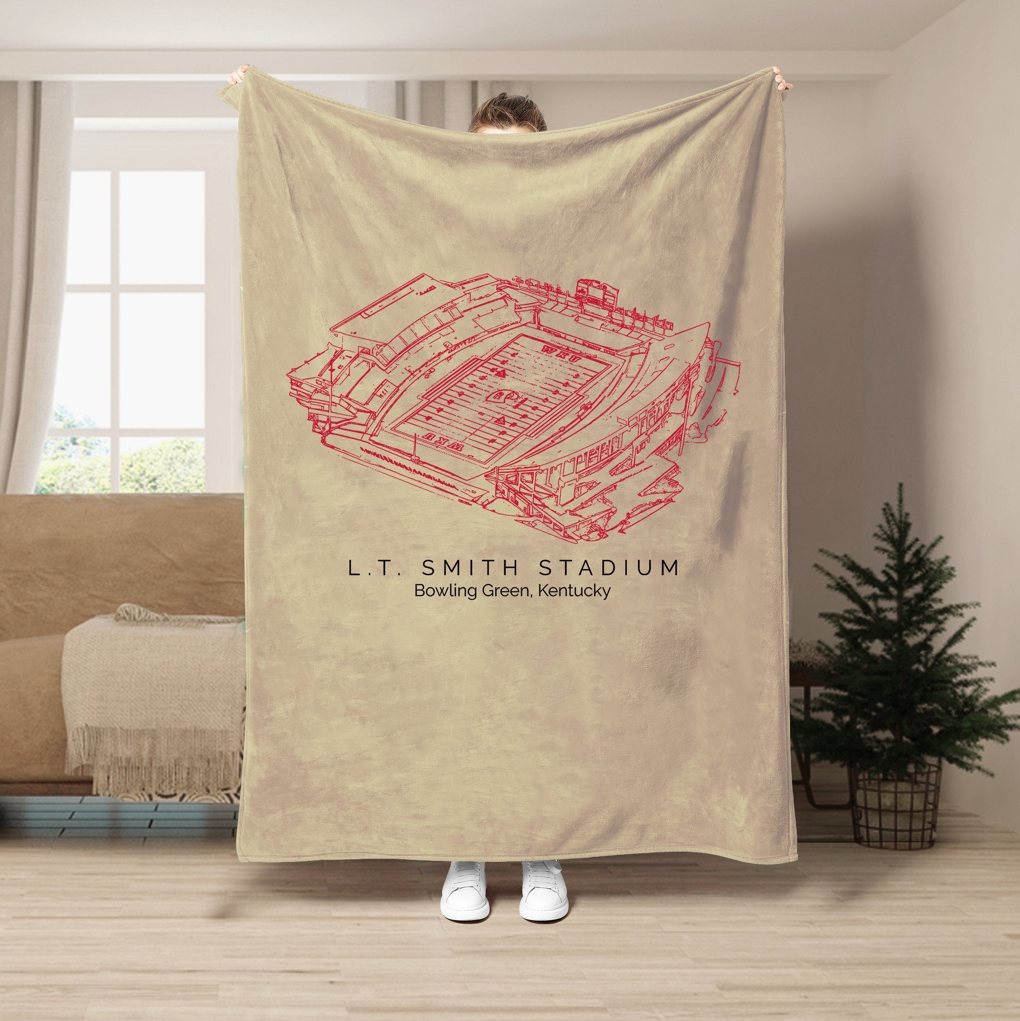 Custom Stadium Blanket L. T. Smith Stadium - Western Kentucky Hilltoppers football,College Football Blanket