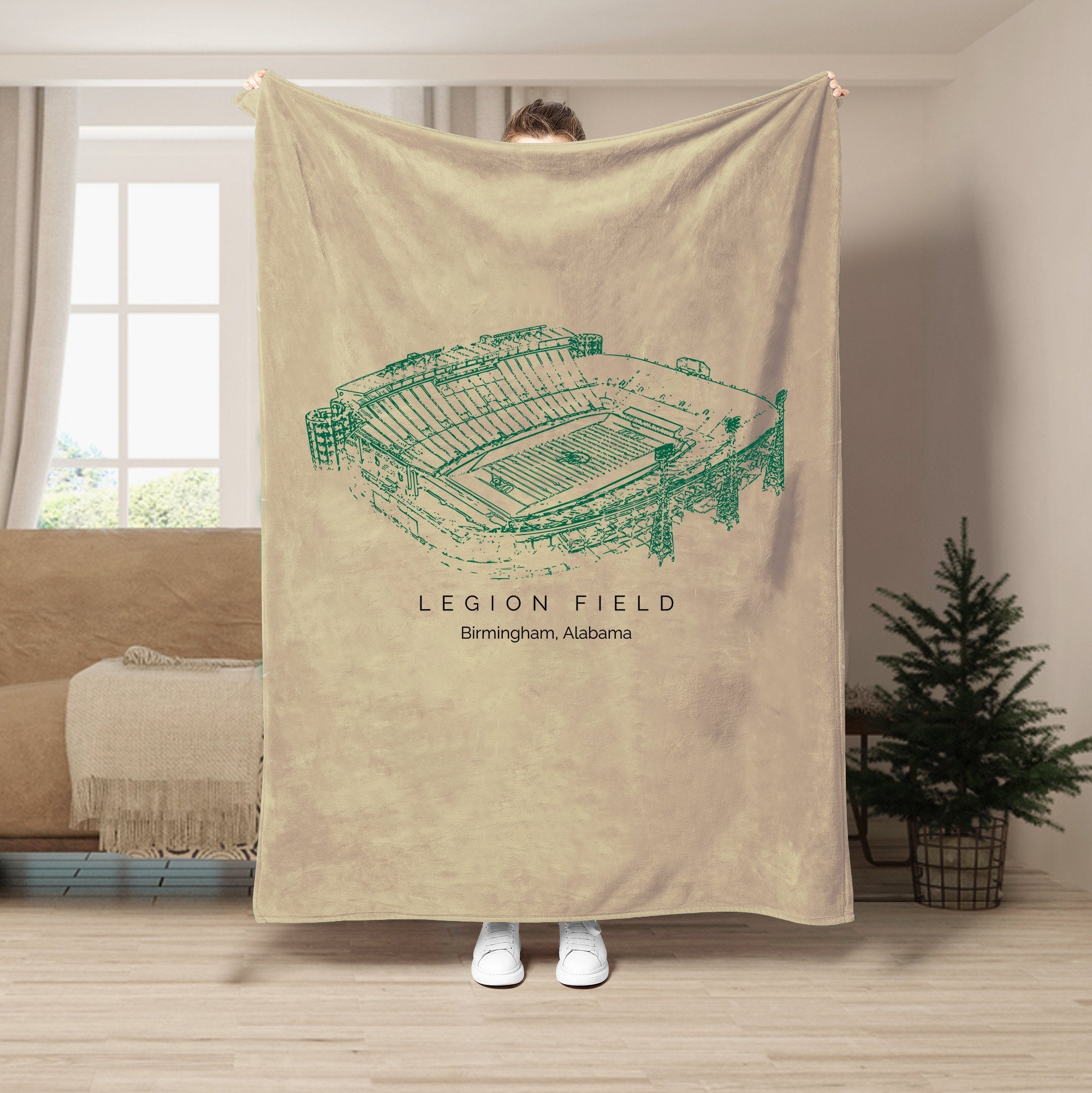 Custom Stadium Blanket Legion Field - UAB Blazers football,College Football Stadium Blanket