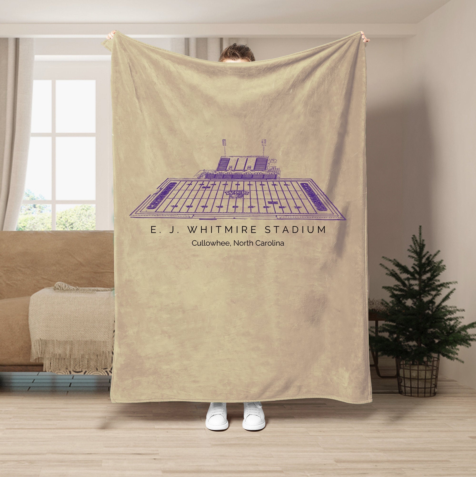 Custom Stadium Blanket E. J. Whitmire Stadium - Western Carolina Catamounts football,College Football Blanket
